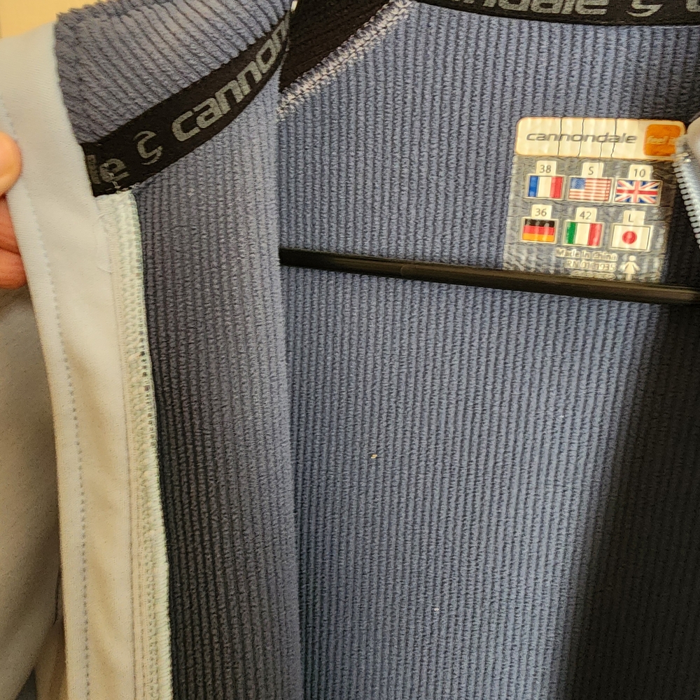 Cannondale Women's Cycling Jacket Full Zip Performance Fabric Light Blue Size S - Picture 9 of 15